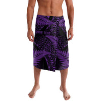 New Zealand Rugby Pacific Personalised Lavalava All Purple Maori Pasifika Fern Pattern