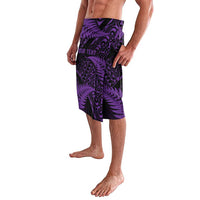 New Zealand Rugby Pacific Personalised Lavalava All Purple Maori Pasifika Fern Pattern