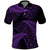 New Zealand Rugby Pacific Personalised Polo Shirt All Purple Maori Pasifika Fern Pattern