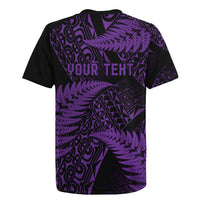 New Zealand Rugby Pacific Personalised Rugby Jersey All Purple Maori Pasifika Fern Pattern