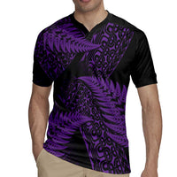 New Zealand Rugby Pacific Personalised Rugby Jersey All Purple Maori Pasifika Fern Pattern