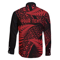 New Zealand Rugby Pacific Personalised Family Matching Mermaid Dress and Hawaiian Shirt All Red Maori Pasifika Fern Pattern