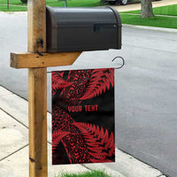 New Zealand Rugby Pacific Personalised Garden Flag All Red Maori Pasifika Fern Pattern