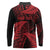 New Zealand Rugby Pacific Personalised Long Sleeve Polo Shirt All Red Maori Pasifika Fern Pattern