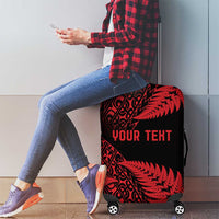 New Zealand Rugby Pacific Personalised Luggage Cover All Red Maori Pasifika Fern Pattern