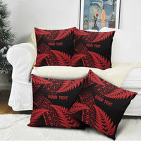 New Zealand Rugby Pacific Personalised Pillow Cover All Red Maori Pasifika Fern Pattern - Polynesian Pride