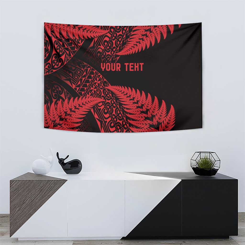 New Zealand Rugby Pacific Personalised Tapestry All Red Maori Pasifika Fern Pattern
