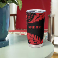 New Zealand Rugby Pacific Personalised Tumbler Cup All Red Maori Pasifika Fern Pattern