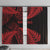 New Zealand Rugby Pacific Personalised Window Curtain All Red Maori Pasifika Fern Pattern