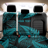 New Zealand Rugby Pacific Personalised Back Car Seat Cover All Turquoise Maori Pasifika Fern Pattern