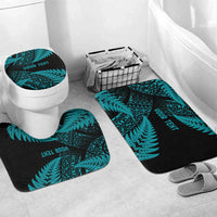 New Zealand Rugby Pacific Personalised Bathroom Set All Turquoise Maori Pasifika Fern Pattern - Polynesian Pride