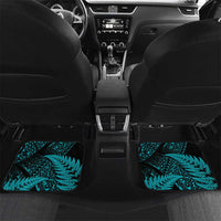 New Zealand Rugby Pacific Personalised Car Mats All Turquoise Maori Pasifika Fern Pattern