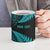 New Zealand Rugby Pacific Personalised Ceramic Mug All Turquoise Maori Pasifika Fern Pattern - Polynesian Pride