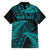 New Zealand Rugby Pacific Personalised Family Matching Summer Maxi Dress and Hawaiian Shirt All Turquoise Maori Pasifika Fern Pattern