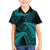 New Zealand Rugby Pacific Personalised Family Matching Summer Maxi Dress and Hawaiian Shirt All Turquoise Maori Pasifika Fern Pattern