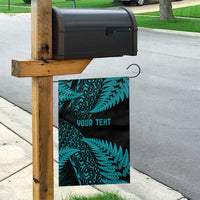 New Zealand Rugby Pacific Personalised Garden Flag All Turquoise Maori Pasifika Fern Pattern