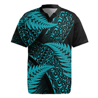 New Zealand Rugby Pacific Personalised Rugby Jersey All Turquoise Maori Pasifika Fern Pattern