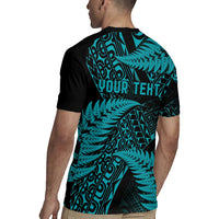 New Zealand Rugby Pacific Personalised Rugby Jersey All Turquoise Maori Pasifika Fern Pattern