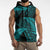 New Zealand Rugby Pacific Personalised Sleeveless Hoodie All Turquoise Maori Pasifika Fern Pattern - Polynesian Pride