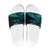 New Zealand Rugby Pacific Personalised Slide Sandals All Turquoise Maori Pasifika Fern Pattern - Polynesian Pride