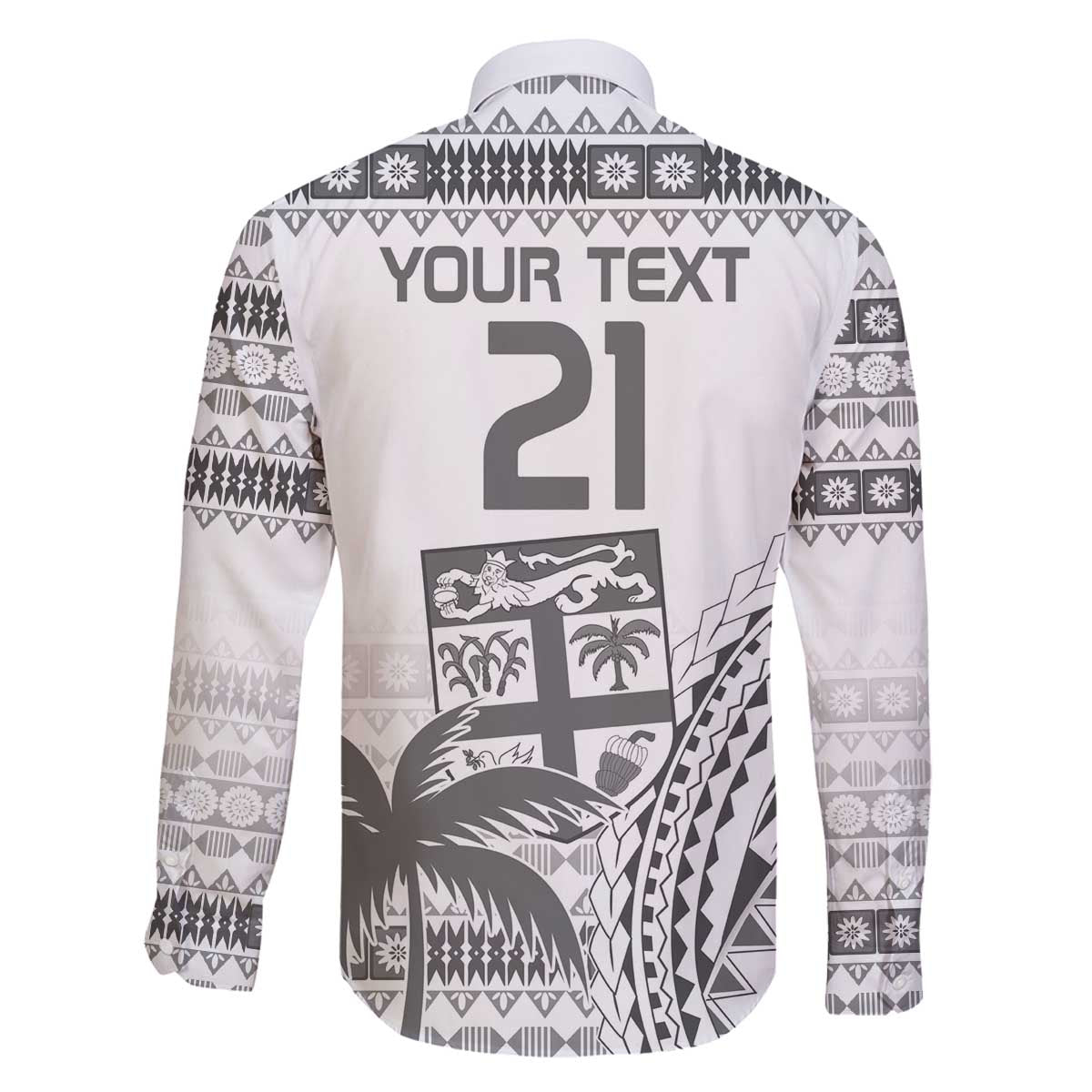 Custom Fiji Rugby Family Matching Off The Shoulder Long Sleeve Dress and Hawaiian Shirt Polynesian Fijian Masi Palm Tree