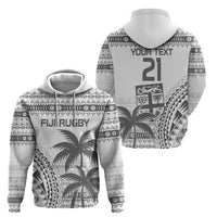 Custom Fiji Rugby Hoodie Polynesian Fijian Masi Palm Tree LT9 - Polynesian Pride