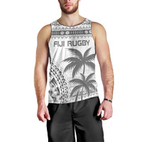 Custom Fiji Rugby Men Tank Top Polynesian Fijian Masi Palm Tree LT9 - Polynesian Pride