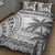 Custom Fiji Rugby Quilt Bed Set Polynesian Fijian Masi Palm Tree