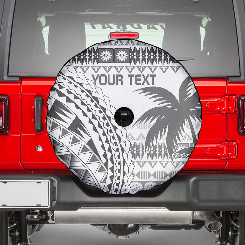Custom Fiji Rugby Spare Tire Cover Polynesian Fijian Masi Palm Tree LT9 - Polynesian Pride