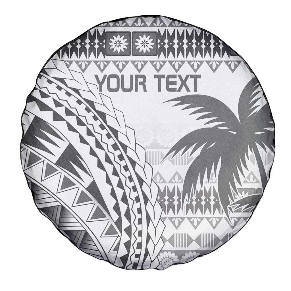 Custom Fiji Rugby Spare Tire Cover Polynesian Fijian Masi Palm Tree LT9 - Polynesian Pride