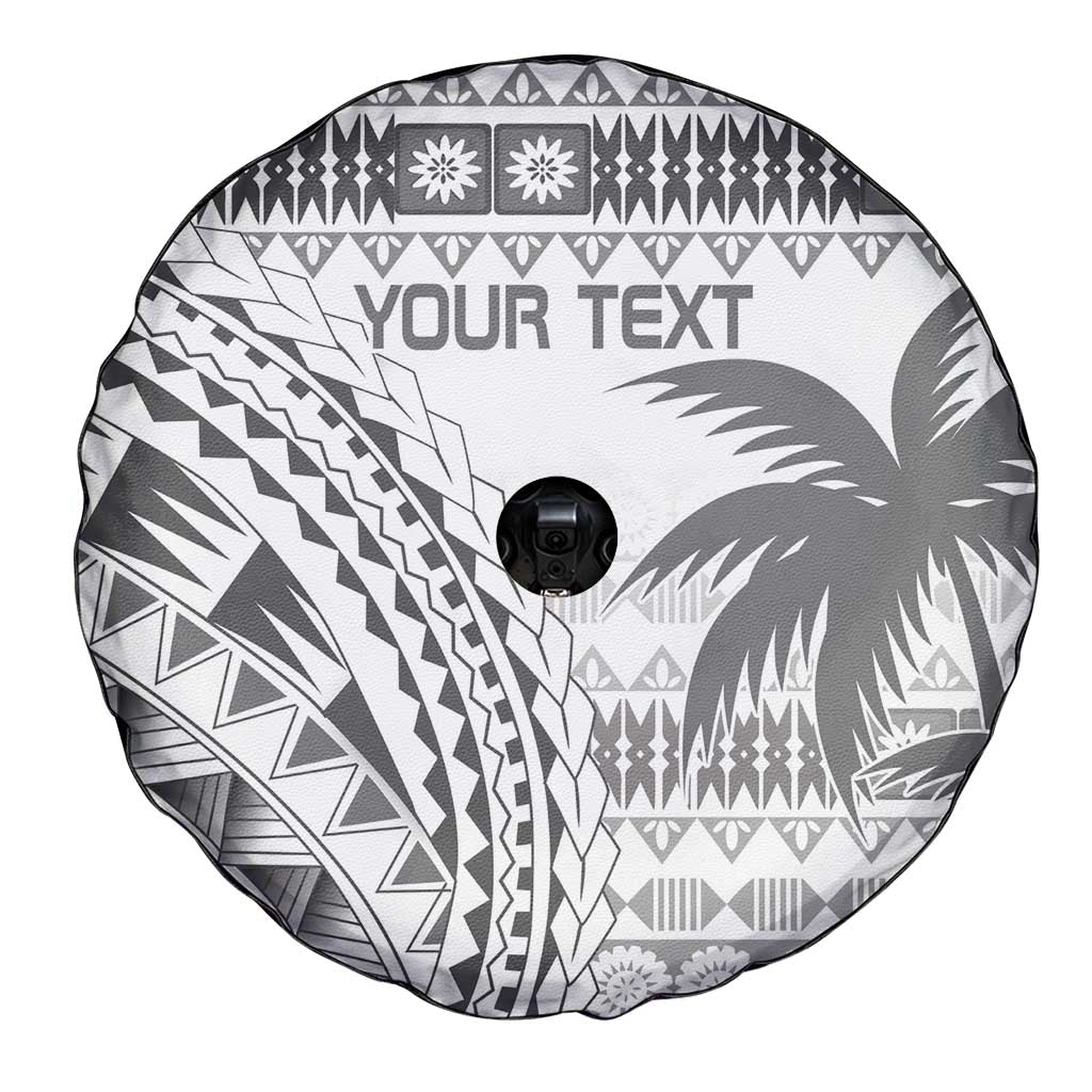 Custom Fiji Rugby Spare Tire Cover Polynesian Fijian Masi Palm Tree LT9 - Polynesian Pride