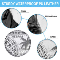 Custom Fiji Rugby Spare Tire Cover Polynesian Fijian Masi Palm Tree LT9 - Polynesian Pride