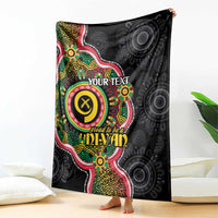 Vanuatu Personalised Blanket Aboriginal Dot Paitnting - Polynesian Pride