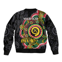 Vanuatu Personalised Bomber Jacket Aboriginal Dot Paitnting LT9 - Polynesian Pride