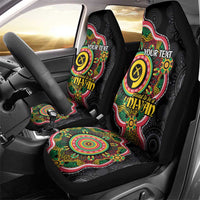 Vanuatu Personalised Car Seat Cover Aboriginal Dot Paitnting - Polynesian Pride
