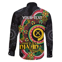 Vanuatu Personalised Family Matching Tank Maxi Dress and Hawaiian Shirt Aboriginal Dot Paitnting - Polynesian Pride