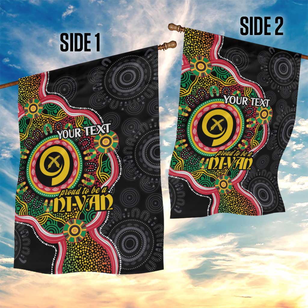 Vanuatu Personalised Garden Flag Aboriginal Dot Paitnting - Polynesian Pride