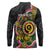 Vanuatu Personalised Long Sleeve Polo Shirt Aboriginal Dot Paitnting - Polynesian Pride