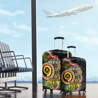 Vanuatu Personalised Luggage Cover Aboriginal Dot Paitnting - Polynesian Pride