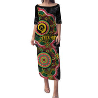 Vanuatu Personalised Puletasi Aboriginal Dot Paitnting - Polynesian Pride