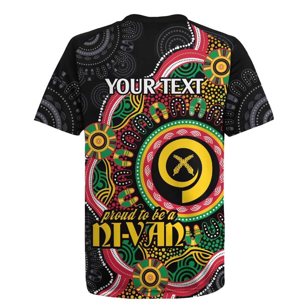 Vanuatu Personalised Rugby Jersey Aboriginal Dot Paitnting - Polynesian Pride