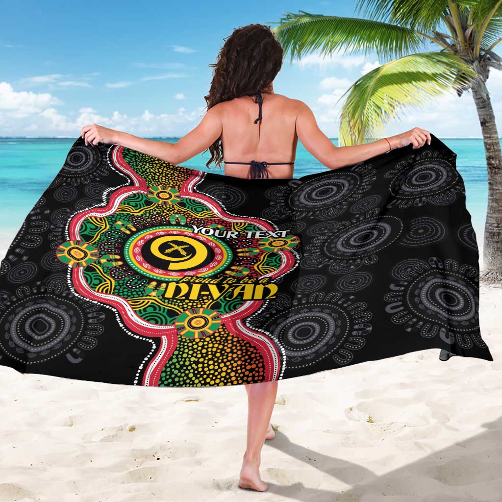 Vanuatu Personalised Sarong Aboriginal Dot Paitnting - Polynesian Pride