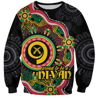 Vanuatu Personalised Sweatshirt Aboriginal Dot Paitnting - Polynesian Pride