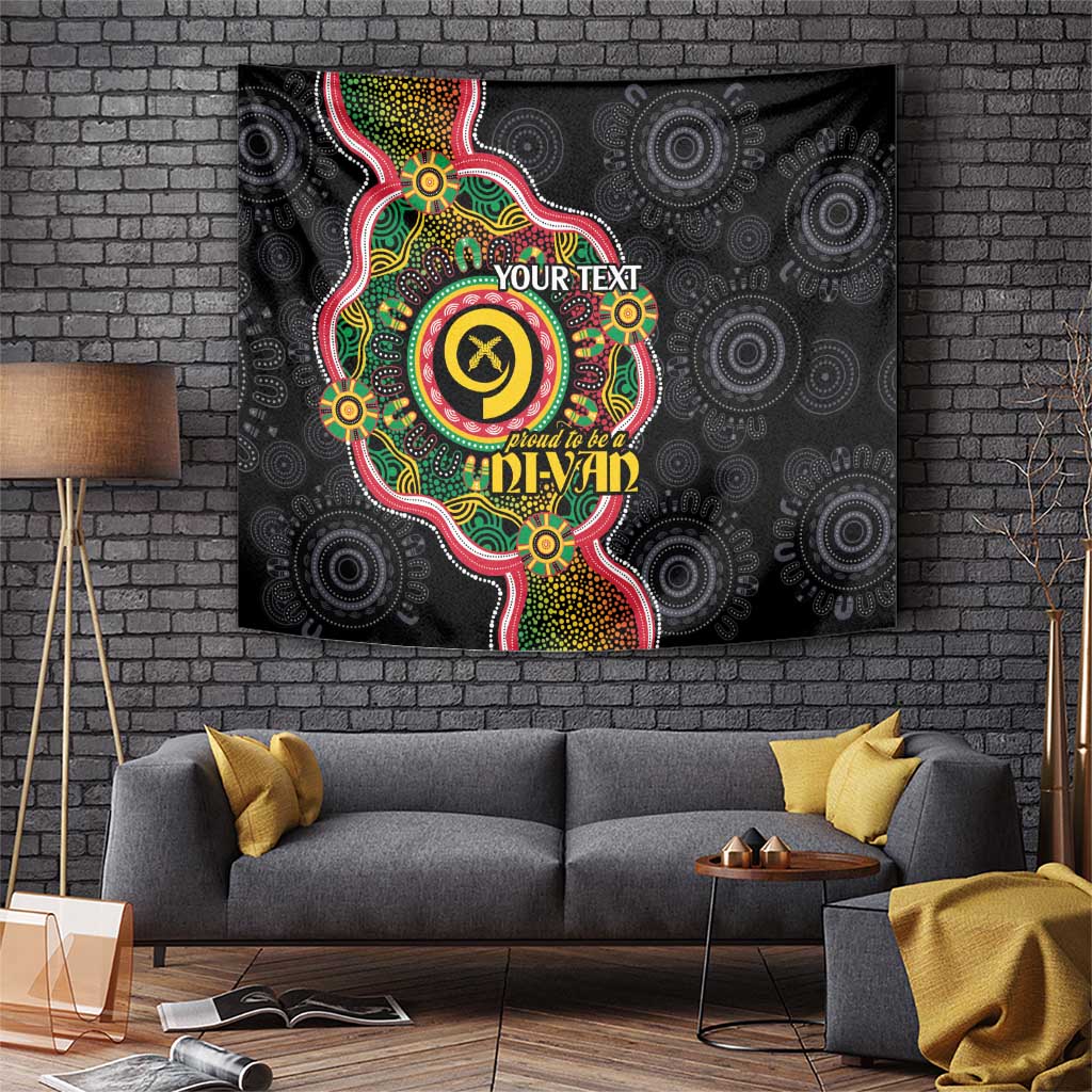 Vanuatu Personalised Tapestry Aboriginal Dot Paitnting - Polynesian Pride