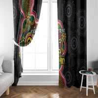 Vanuatu Personalised Window Curtain Aboriginal Dot Paitnting - Polynesian Pride