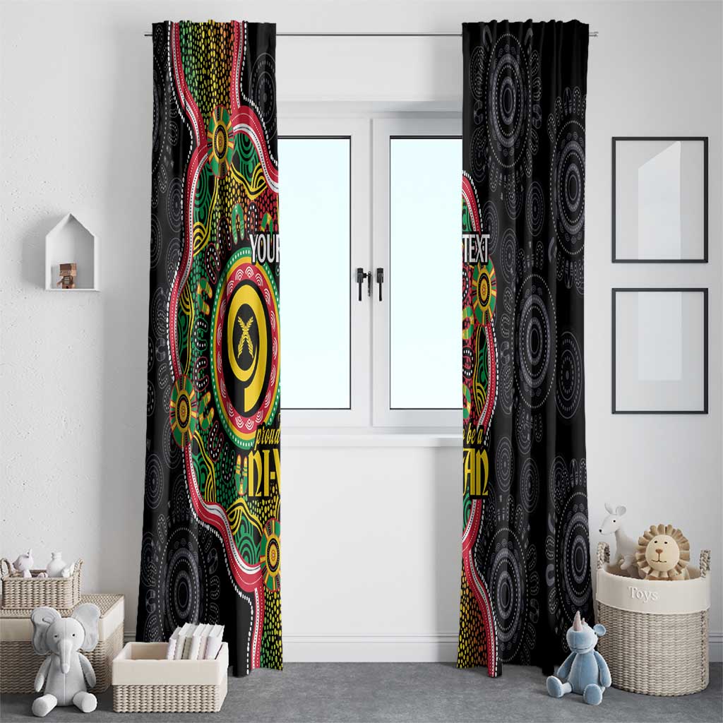 Vanuatu Personalised Window Curtain Aboriginal Dot Paitnting - Polynesian Pride