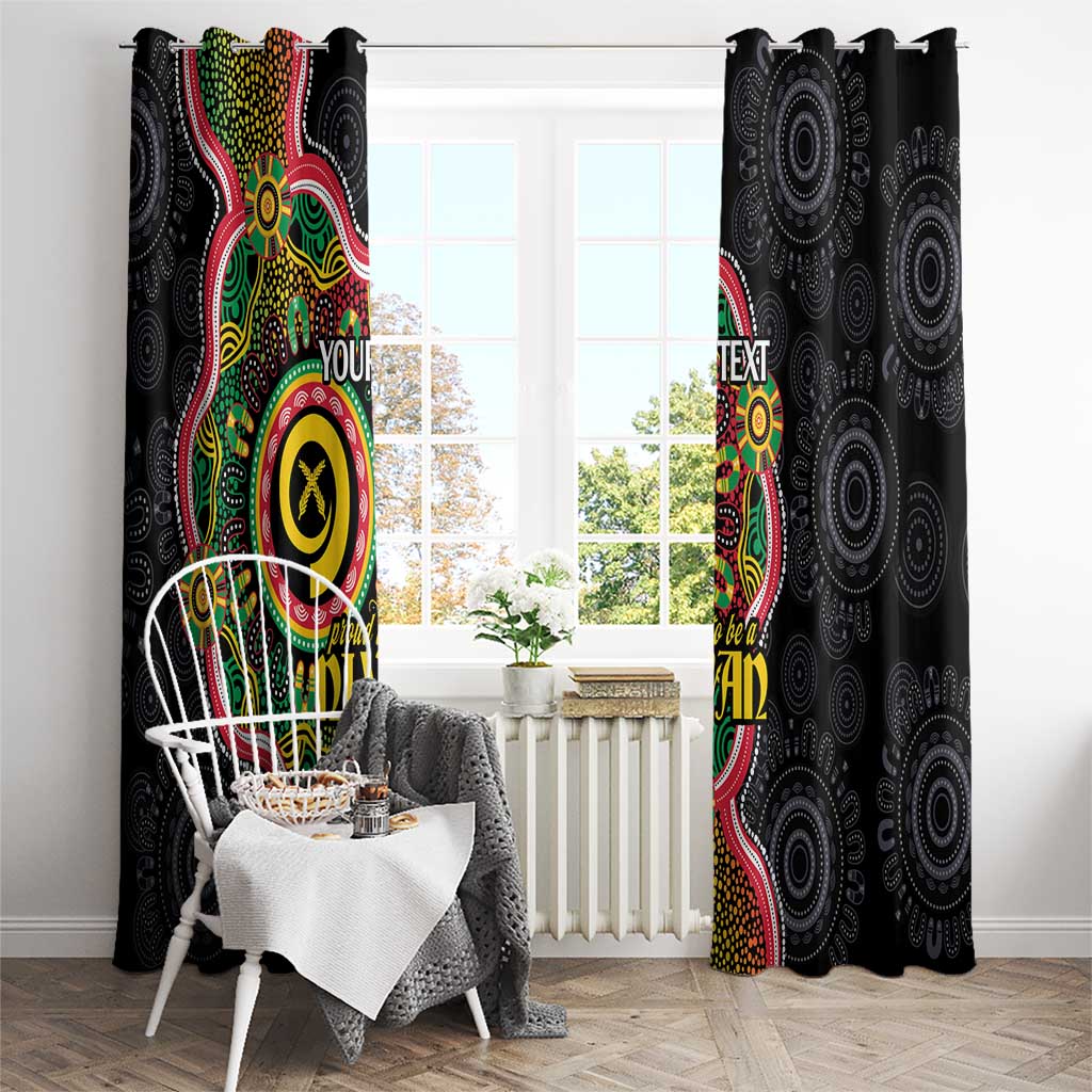 Vanuatu Personalised Window Curtain Aboriginal Dot Paitnting - Polynesian Pride