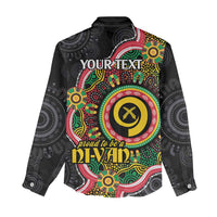 Vanuatu Personalised Women Casual Shirt Aboriginal Dot Paitnting - Polynesian Pride