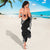 Lotu Tamaiti White Sunday Sarong Pacific Plumeria Flowers - Black Version