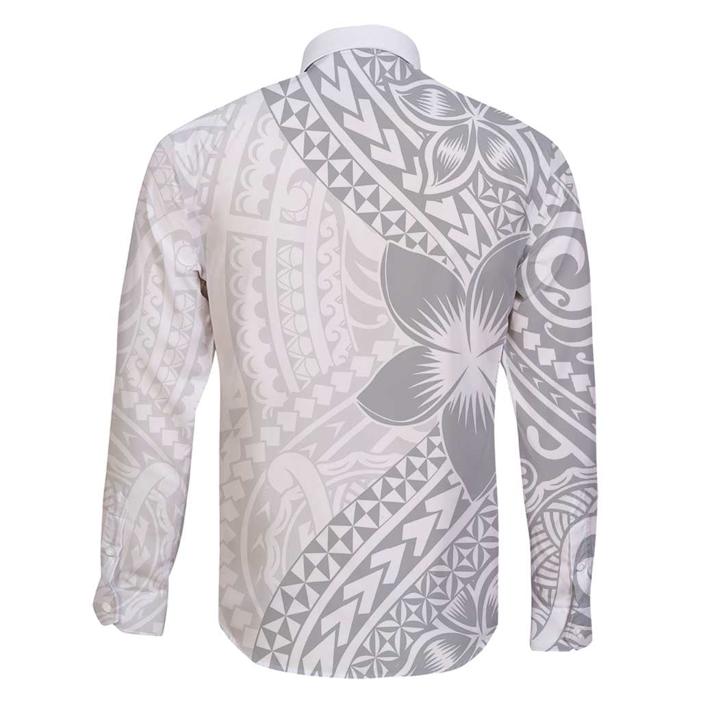 Lotu Tamaiti White Sunday Family Matching Mermaid Dress and Hawaiian Shirt Pacific Plumeria Flowers - White Version LT9 - Polynesian Pride